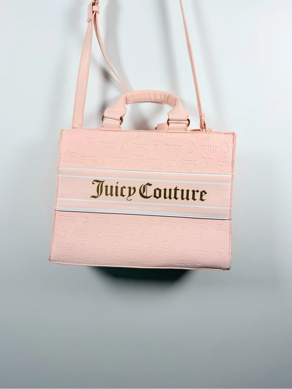 Juicy Couture Light Pink Embossed Logo Tote